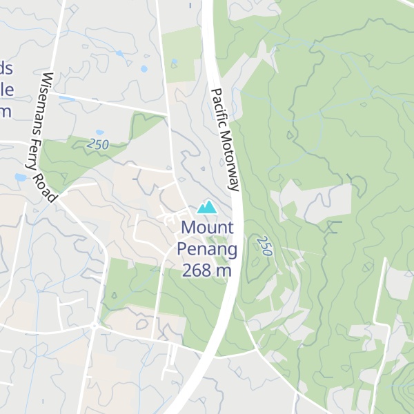 Map of Mount Penang