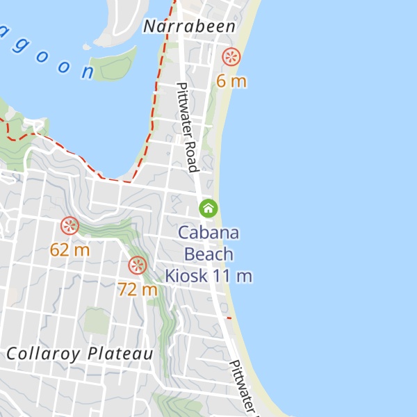 Map of Cabana Beach Kiosk