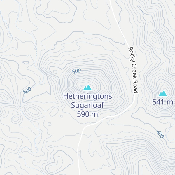 Map of Hetheringtons Sugarloaf