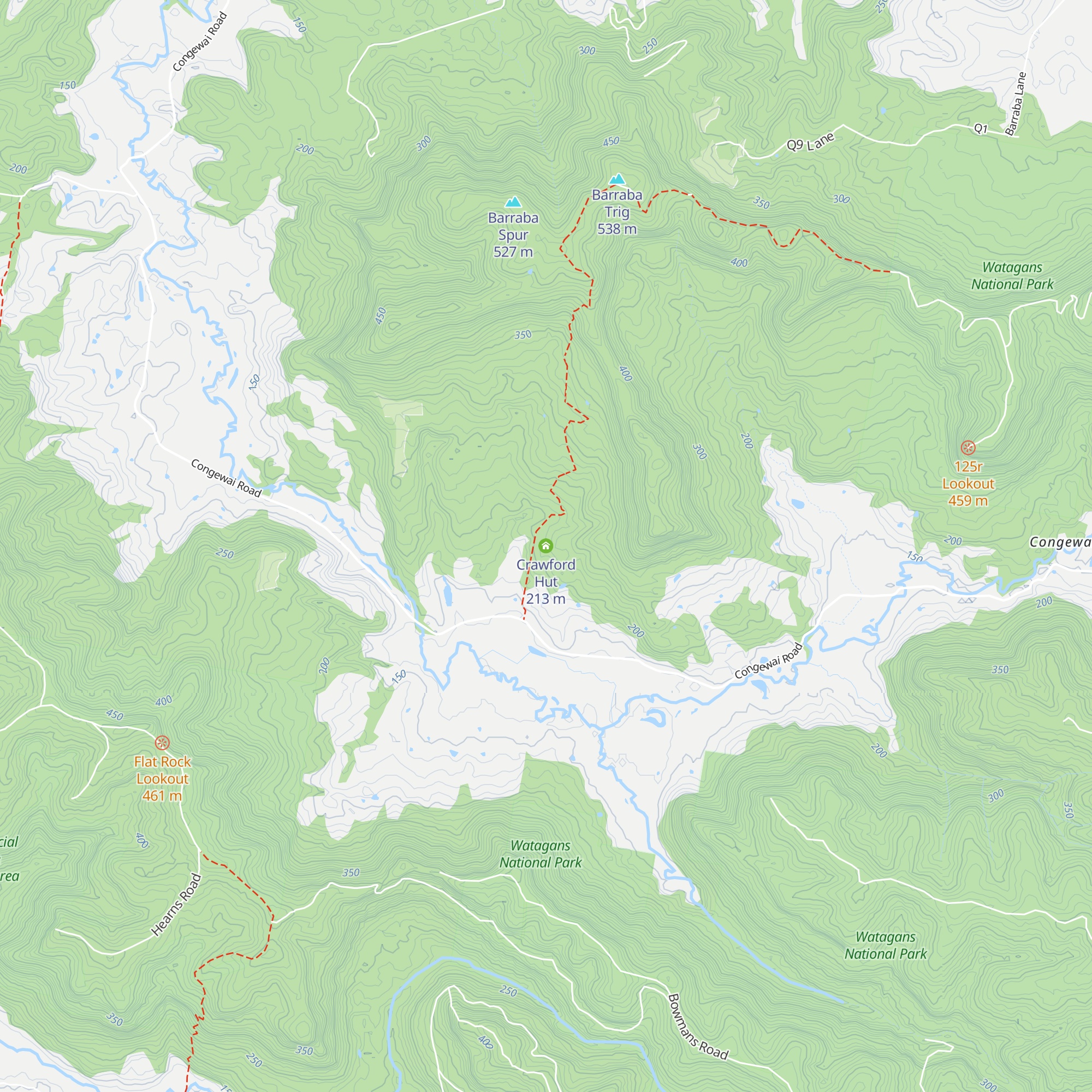 Crawford Hut map