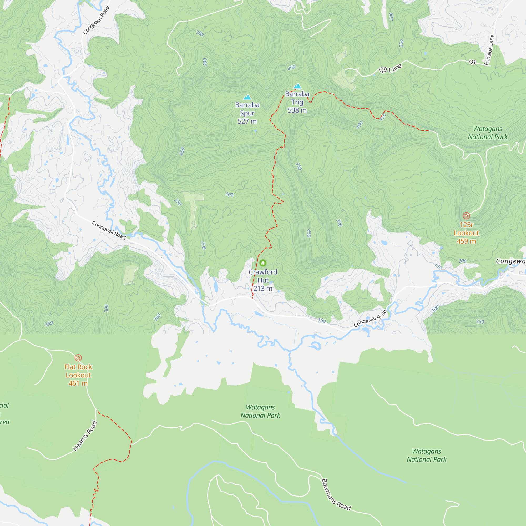 Crawford Hut map