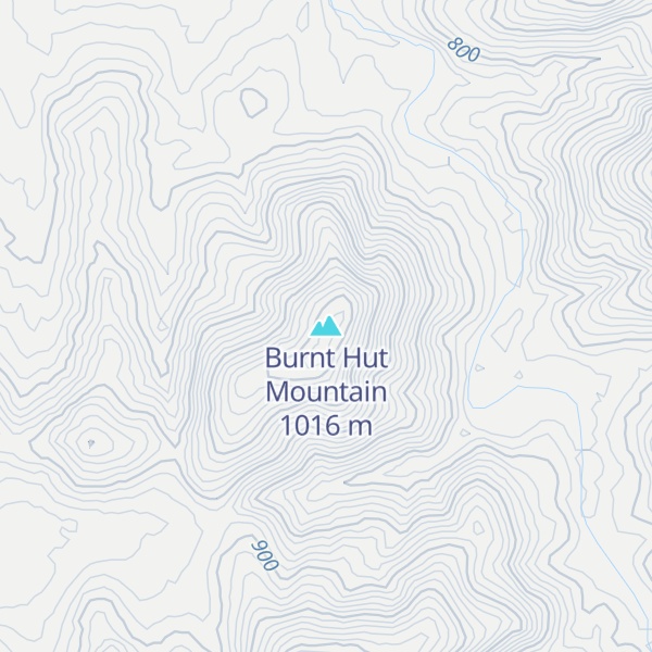 Map of Burnt Hut Mountain