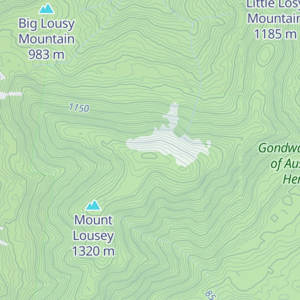 Map of Big Losy Mountain