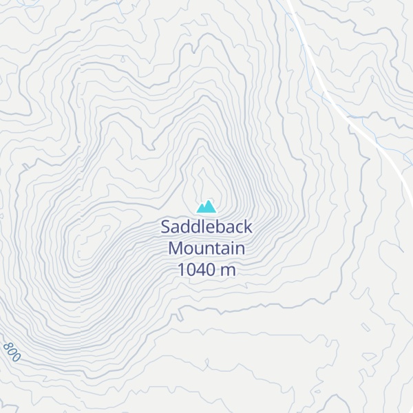 Map of Saddleback Mountain