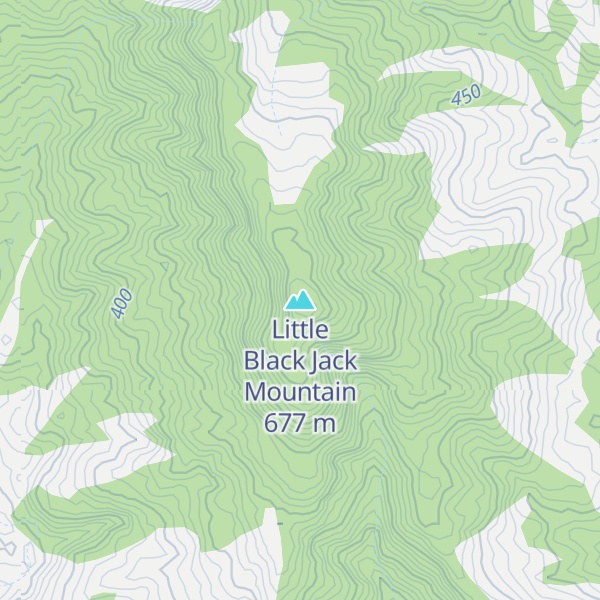 Map of Little Black Jack Mountain