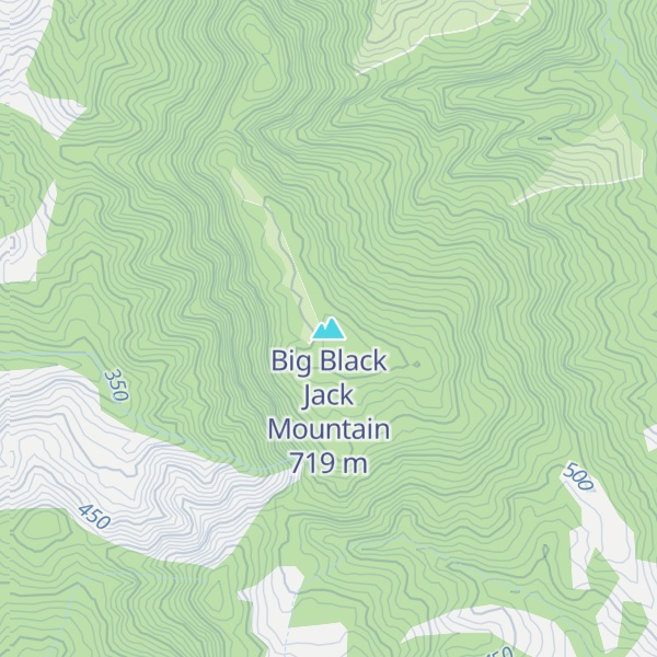Map of Big Black Jack Mountain