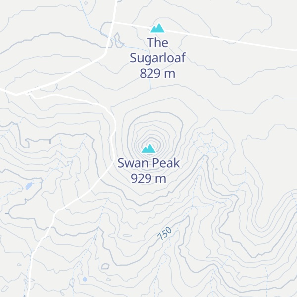 Map of Swan Peak
