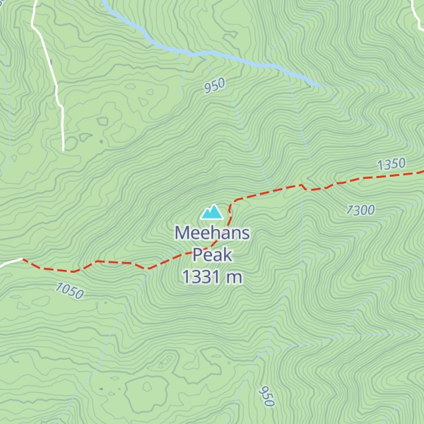 Map of Meehans Peak