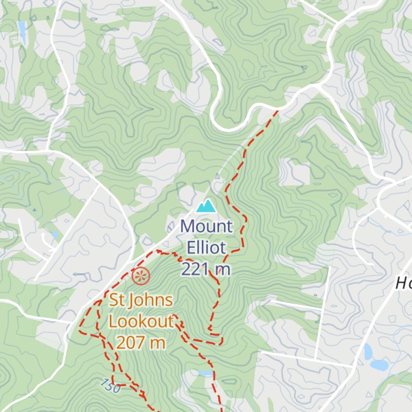 Map of Mount Elliot