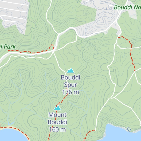 Map of Bouddi Spur