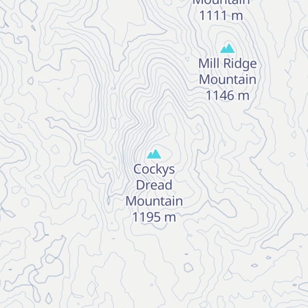 Map of Cockys Dread Mountain