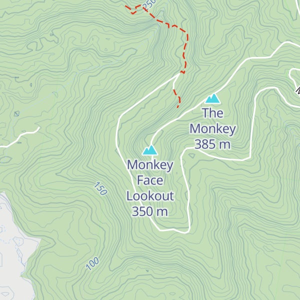 Map of Monkey Face Lookout