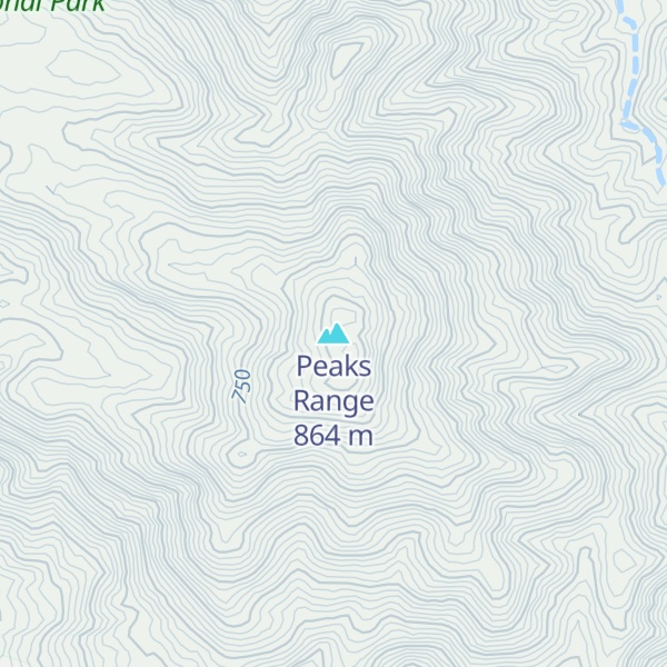 Map of Peaks Range