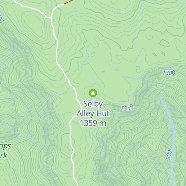 Map of Selby Alley Hut
