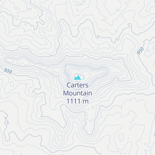 Map of Carters Mountain