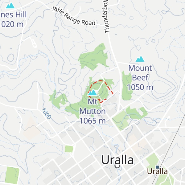 Map of Mt Mutton