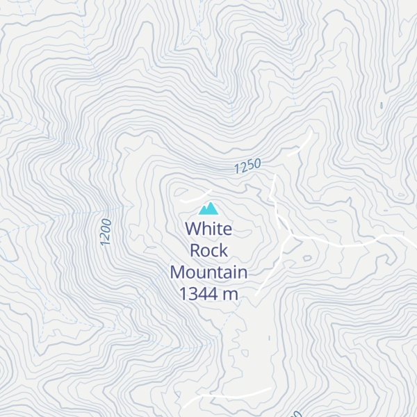Map of White Rock Mountain