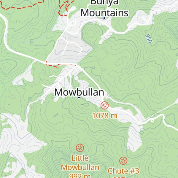 Map of Mount Mowbullan