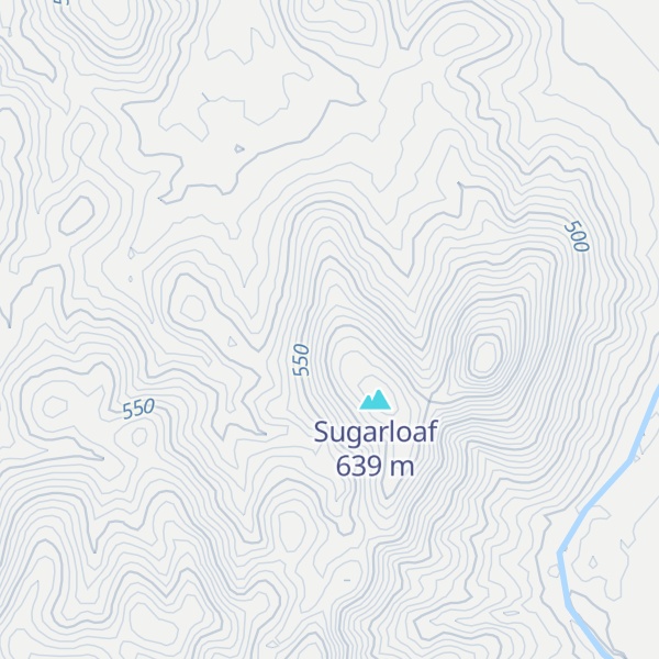 Map of Bentrenayr Sugarloaf