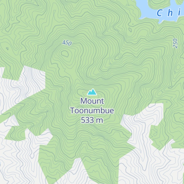 Map of Mount Toonumbue