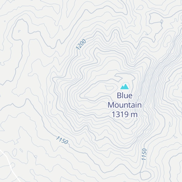 Map of The Blue Mountain