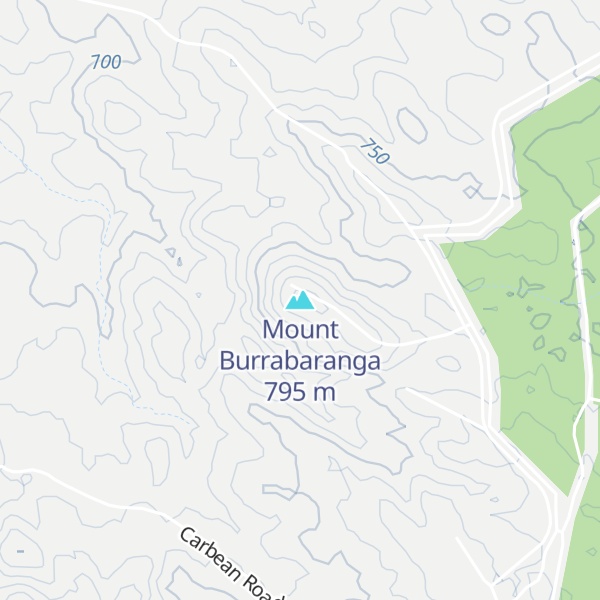 Map of Mount Burrabaranga