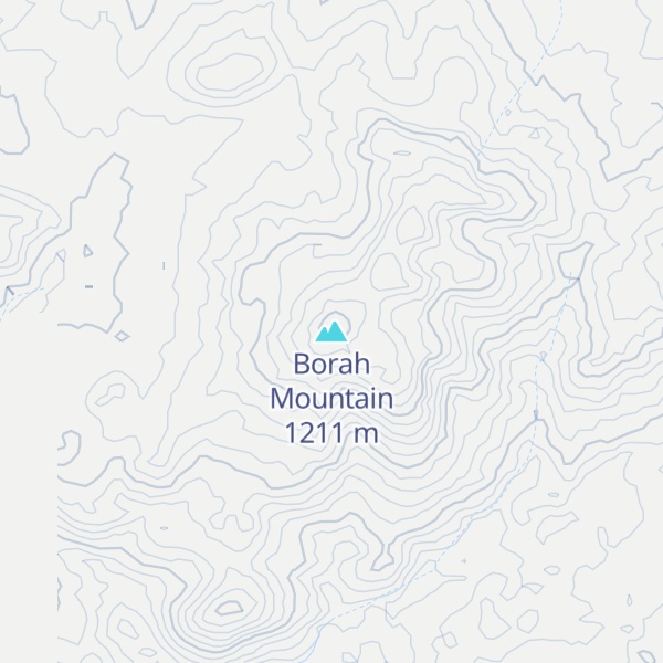 Map of Borah Mountain