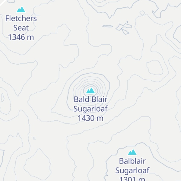 Map of Bald Blair Sugarloaf