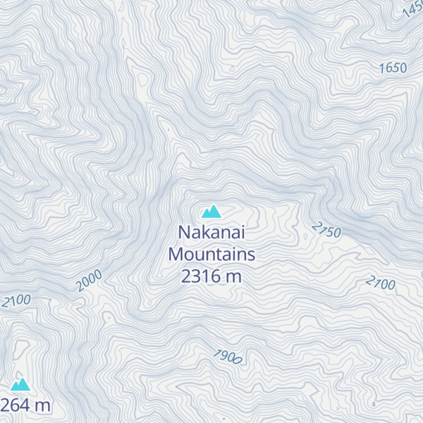 Map of Nakanai Mountains