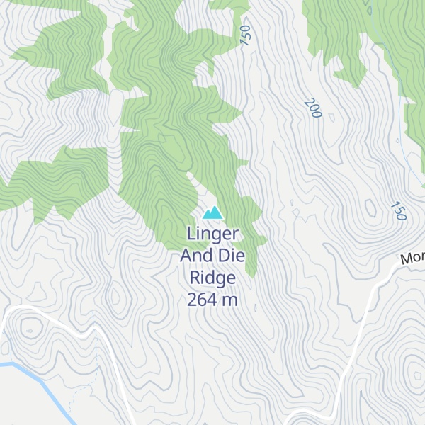 Map of Linger And Die Ridge