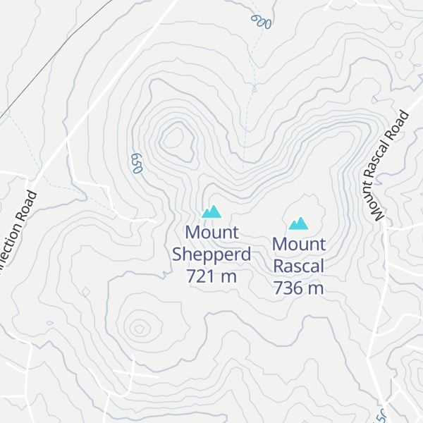Map of Mount Shepperd