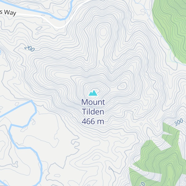 Map of Mount Tilden