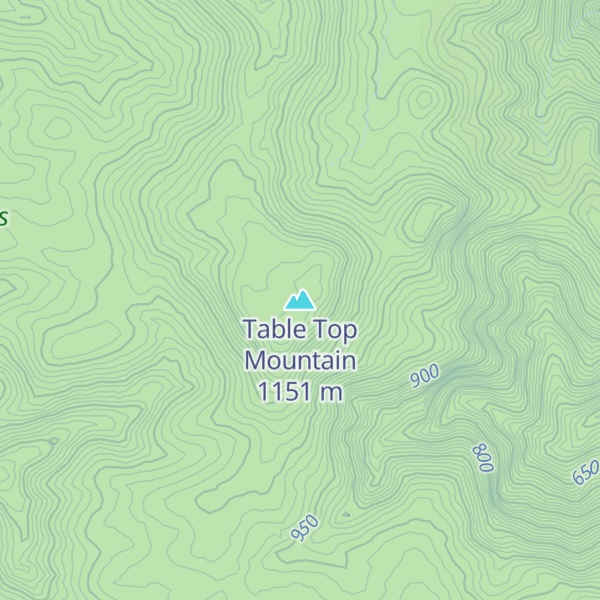 Map of Table Top Mountain