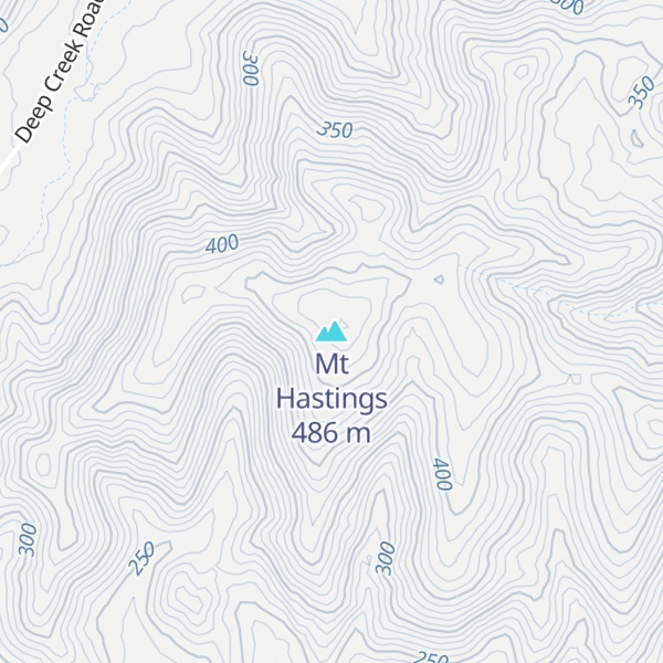 Map of Mt Hastings