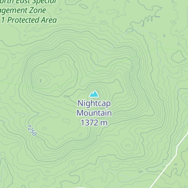 Map of Nightcap Mountain
