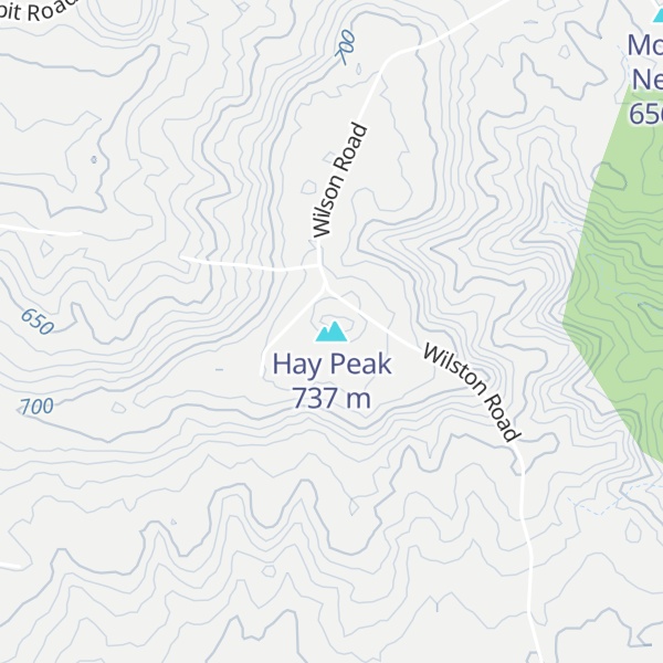 Map of Hay Peak