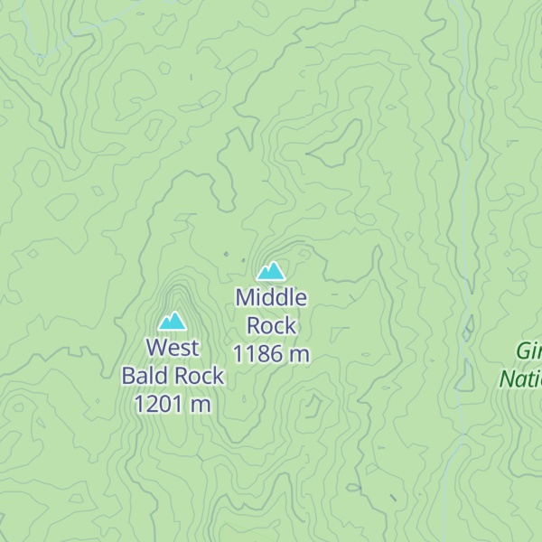 Map of Middle Rock