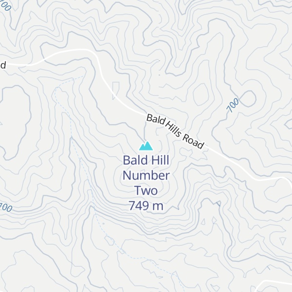 Map of Bald Hill Number Two
