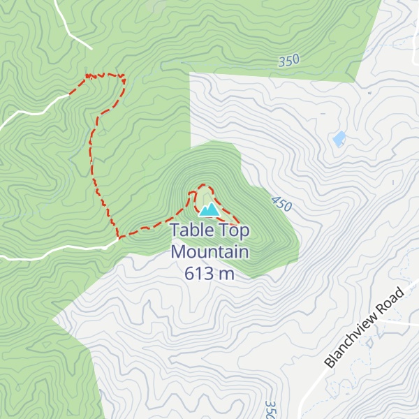 Map of Table Top Mountain