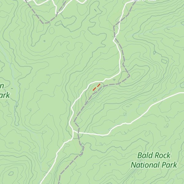 Map of Little Bald Rock