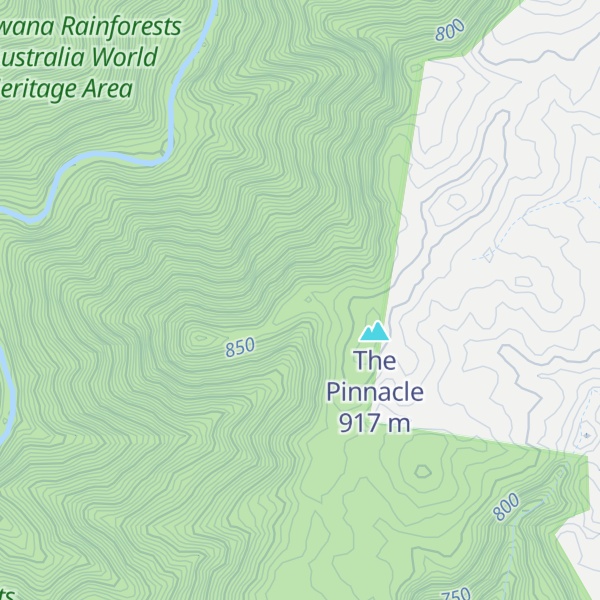 Map of Oaky Pinnacle
