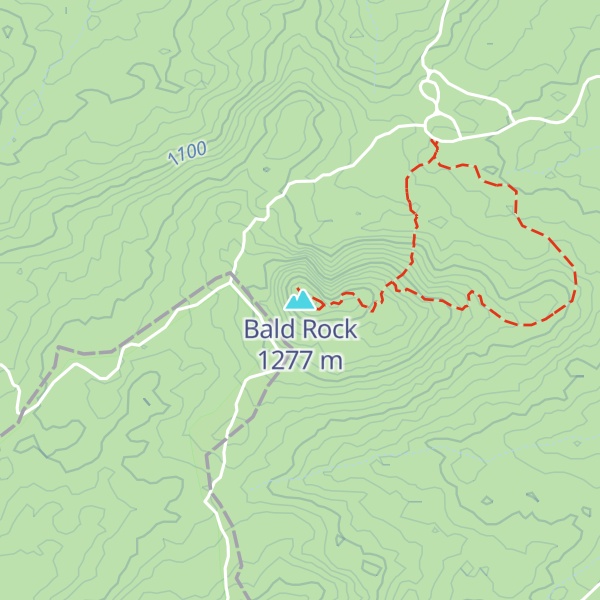 Map of Bald Rock
