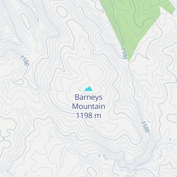 Map of Barneys Mountain