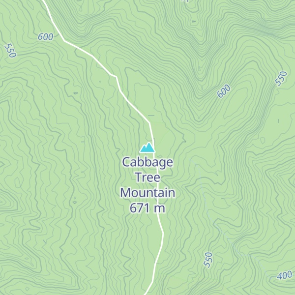 Map of Cabbage Tree Mountain