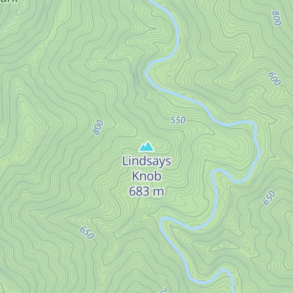 Map of Lindsays Knob
