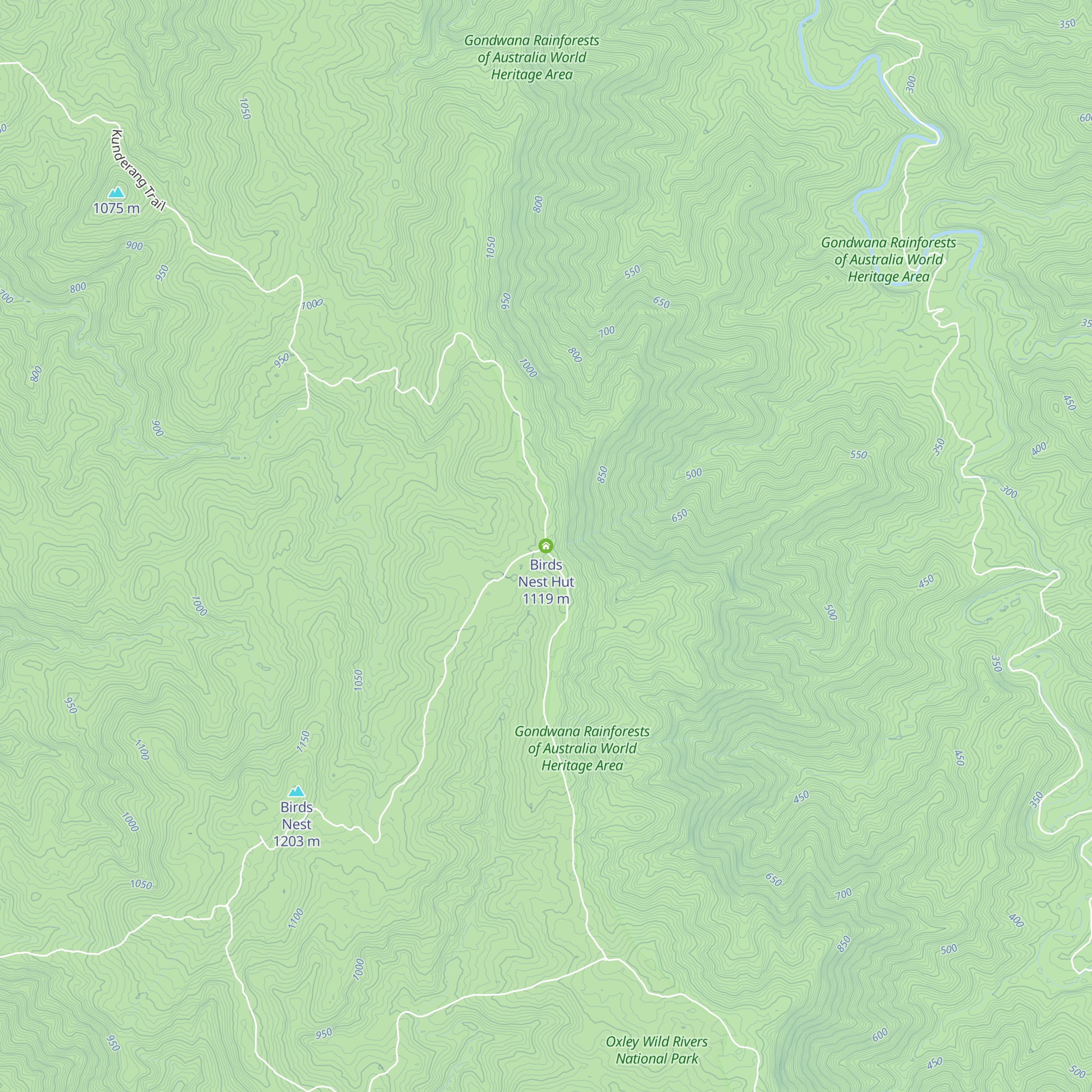 Birds Nest Hut map