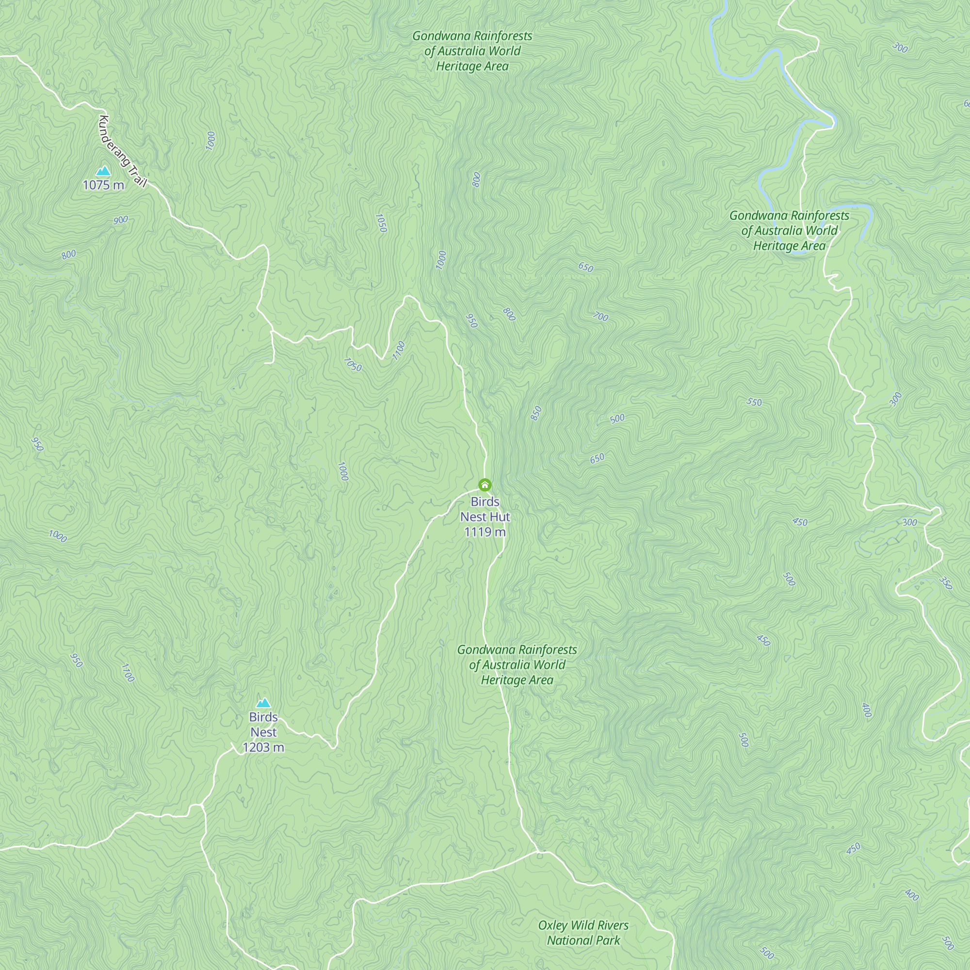 Birds Nest Hut map