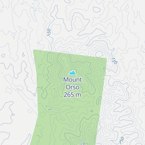 Map of Mount Orso