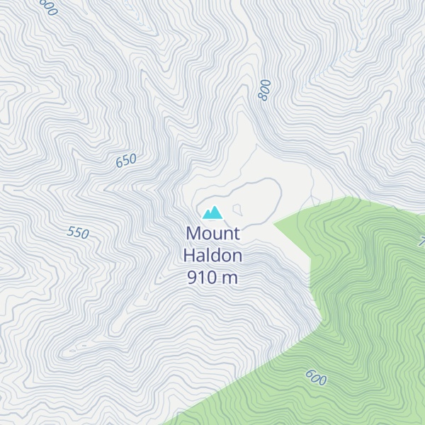 Map of Mount Haldon