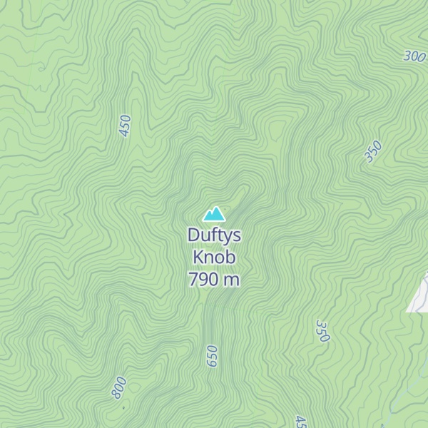Map of Duftys Knob
